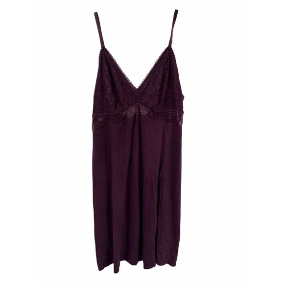 Soma purple cool nights lace night gown- size m - Picture 1 of 6